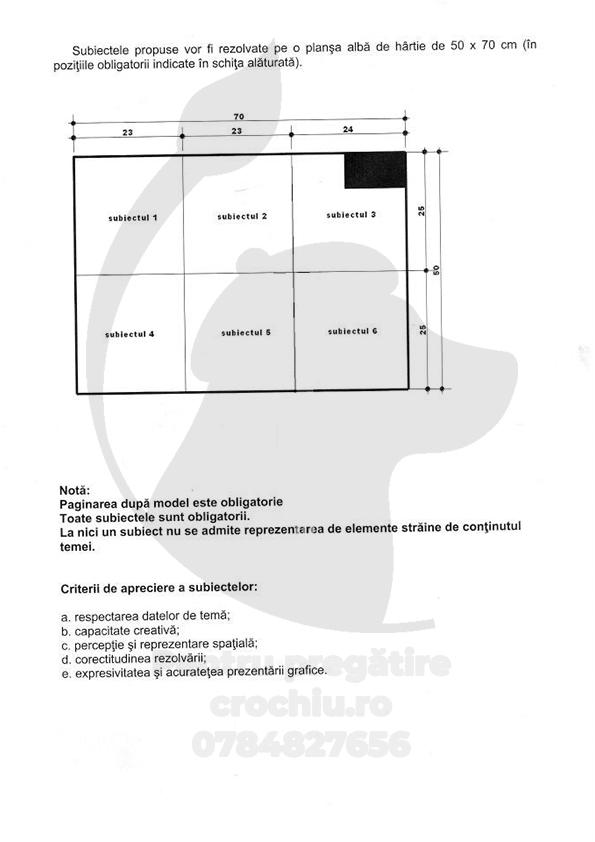 Admitere Arhitectură Mincu 2012 — planșa 4