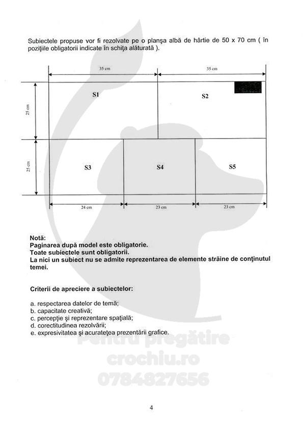 Admitere Arhitectură Mincu 2014 — planșa 4