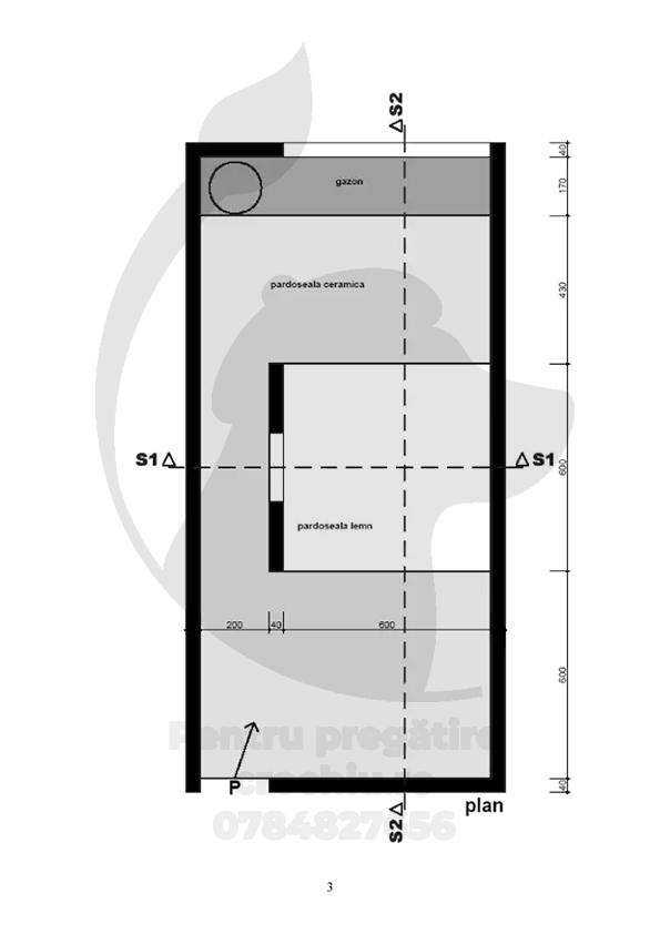 Admitere Arhitectură Mincu 2015 — planșa 3