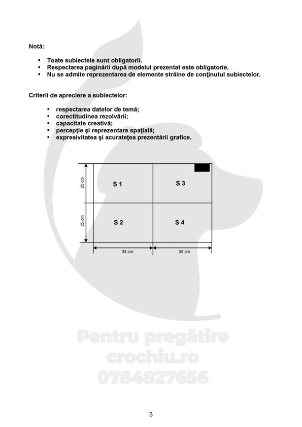 Admitere Arhitectură Mincu 2023 — planșa 3