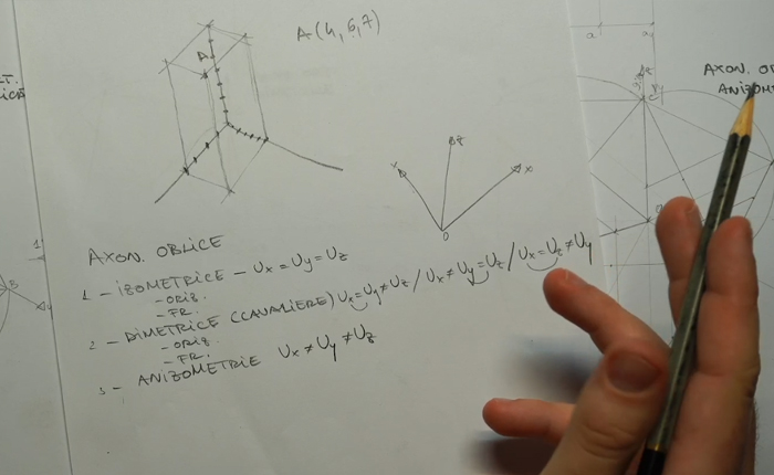 Curs desen tehnic - axonometrie 1